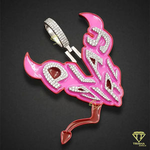 Colgante de corazón Hip Hop Iced Out VVS Lab Grown Diamond Colgante de diamante personalizado Colgante de Plata de Ley 925 personalizado - Product Image 5