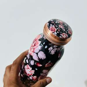 Elegante cobre 1000ml salud Natural Ayurveda desintoxicación inmunidad Boost Fitness Yoga viajes al aire libre gimnasio Oficina cuidado diario térmico - Product Image 4