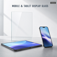 Penjualan Laris Grosir Langsung Pabrik Kaca LCD Smartphone Tablet Ultra Tipis Transparan Tinggi 0.4mm Kaca Elektronik Float