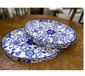 Vente en gros Plateau de service en bois de noyer brun rustique avec poignées Offre Spéciale incrustation d'os quantité minimale de commande 20pcs - Product Image 5