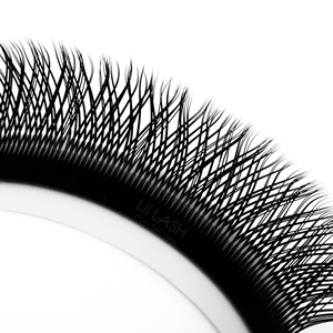 ขนตาปลอมมีขนตางอนฟู Liilash ขนตาปลอมสองหัวสำหรับเพิ่มวอลลุ่มแฟนๆ YY ขนตาปลอมขายส่งโลโก้ได้ตามต้องการ - Product Image 1