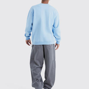 OEM al por mayor de los hombres 100% de algodón Terry cuello redondo sudaderas personalizadas hombro caído sudaderas con capucha de gran tamaño 3D bordado ácido sudaderas con capucha - Product Image 2