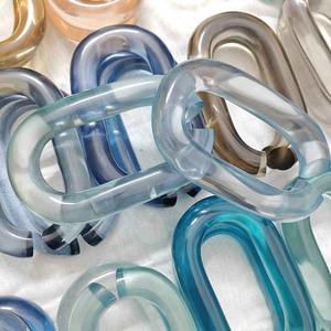 Eslabones de Cadena de Resina Transparente de Lujo para Decoración del Hogar Personalizada y Aplicaciones Decorativas de Pared, Multicolores - Product Image 2
