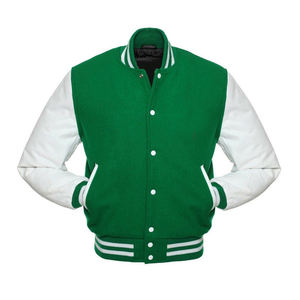 High Quality Men's Stand Collar Varsity Jackets Winter Warm Wool Fabric XL Size Custom CollegeBaseballjacket for men - Product Image 3