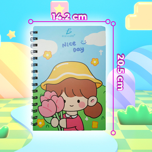 Cuaderno Portátil Kawaii A5 con Diseño a Rayas, 80 Hojas y Espiral Metálica para Profesionales de Seguros - Product Image 3