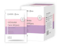 MOQ Kecil Label Pribadi Pembersih Vagina Perawatan Keseimbangan PH Tisu Basah Organik