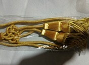 Venta al por mayor por encargo abogado lingote borla OEM con cable de encaje costura plana redonda flecos dorados borla de algodón adornos personalizados - Product Image 4