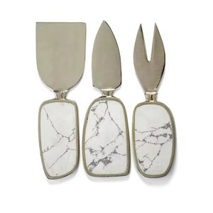 Trancheuse à fromage à manche en bois de designer, ensemble de fromage en acier inoxydable, fourchette et épandeur de fromage, outil de cuisine à argenterie - Product Image 2