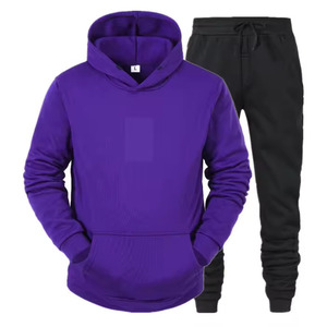Haute qualité hommes formation Fitness survêtement personnalisé deux pièces ensemble respirant Jogging costume à capuche imprimé Logo grandes tailles - Product Image 1