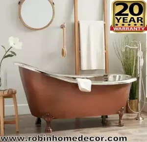 Bañera de cobre duradero martillado de calidad de exportación con forma personalizada disponible en exportación desde India - Product Image 3
