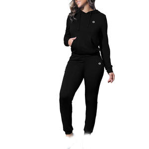 Ensemble sweat-shirt et jogging pour femme, coupe décontractée, en molleton doux, vêtements de détente, taille élastique, vêtements décontractés d'hiver pour la production OEM ODM - Product Image 1