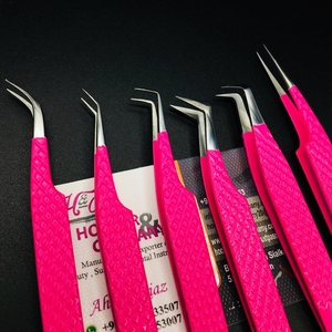 แหนบขนตาสีชมพูขนมิงค์แบบมืออาชีพแหนบสแตนเลสออกแบบโลโก้ได้ตามต้องการทนทานต่อแม่เหล็กอย่างยั่งยืน - Product Image 5