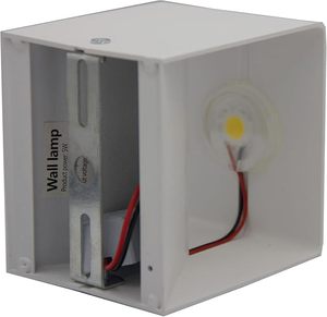 Levin ไฟ LED ติดผนังกันน้ำ IP65เยอรมัน5 W สี่เหลี่ยมสีขาวสำหรับห้องนั่งเล่นสวนพื้นที่กลางแจ้ง (100มม. x 100มม. X 80มม.) - Product Image 2