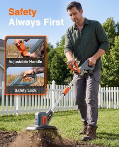 Cultivador Eléctrico Inalámbrico de 21V, Mini Cultivador de Jardín <span class=keywords><strong>con</strong></span> Batería de Iones de Litio, Cuchillas Ligeras de Acero al Manganeso OEM - Product Image 5