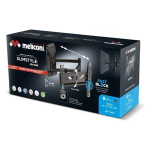 Support mural pour moniteur TV noir SLIMSTYLE PLUS 200SDR VESA 200 X 200 Charge maximale 25 kg Modèle 480989 - Product Image 2