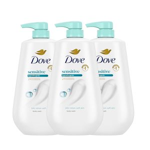 Gel Douche Hydratant 24h pour Peaux Sensibles, Contrôle du Sébum, Effet Blanchissant, Lot de 3 – Nettoyant Corporel Doux comme une Lotion - Product Image 1