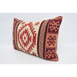 Almohada roja de lana tejida Vintage de 20x28 pulgadas, ecológica, antideslizante, extraíble, lavable, patrón bordado Floral tradicional para - Product Image 4