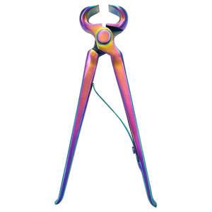 Coupe-ongles pour maréchal-ferrant de 2 pouces, revêtement plasma arc-en-ciel, ressort préchargé, coupe-ongles pour maréchal-ferrant, outils forgés à froid - Product Image 6