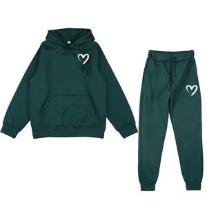 เซ็ตเสื้อสเวตเตอร์มีฮู้ดแขนยาวมีฮู้ดสำหรับผู้หญิงชุดวอร์มสองชิ้นผ้ากำมะหยี่สำหรับใส่เล่นกีฬา100% - Product Image 5