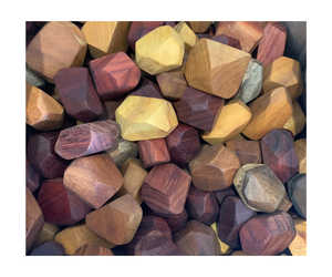 หินบีชไม้หลากสีหินเรียงซ้อนสำหรับเด็กของเล่นปรับสมดุลหิน - Product Image 1