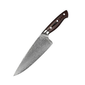 Venta al por mayor personalizado de alta calidad OEM ODM servicio profesional recién llegado hecho a mano ambidiestro Damasco acero Chef cuchillo Pakka - Product Image 1