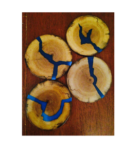 Dessous de verre en bois et en résine de dernière conception avec base dure disponible pour une utilisation dans la cuisine utilise les plus exigeants - Product Image 2