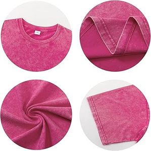 T-shirt personnalisé en coton épais respirant délavé à l'acide délavé au soleil Style décontracté pour les sports d'été Jogging Yoga-Long 220 grammes - Product Image 3