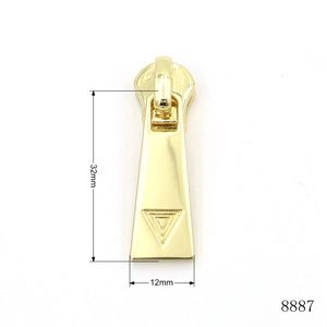 Accessoires de sac en cuir de luxe, tirette de fermeture éclair en métal robuste, logo <span class=keywords><strong>personnalisé</strong></span>, tirette de fermeture éclair dorée - Product Image 3