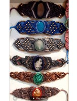 Nouveau femmes mode Labradorite pierre macramé Bracelet réglable à la main accord pour la fête des pères cadeau et Collage étudiants cadeau