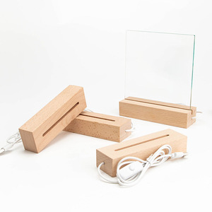 Đơn giản Ins sạc hình chữ nhật bằng gỗ cơ sở thẻ cố định máy tính để bàn sáng tạo bưu thiếp ảnh tin nhắn Clip bằng gỗ khe kệ - Product Image 4
