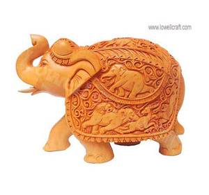 Elefante de madera hecho a mano tallado tradicional hecho a mano estatua artesanal de madera estatuilla de elefante artesanal regalos para el hogar - Product Image 6