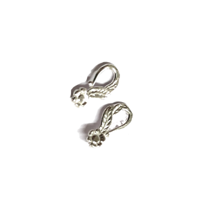 Chapado en plata esterlina 6mm lazo lateral Earwire DIY joyería hallazgos alambre cierres y ganchos para accesorios - Product Image 3