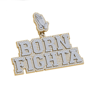 Pendentif et breloque en diamant de laboratoire de luxe 14K Gold E Color Round Brilliant Cut VVS2 Exquisite Premium Luxury Hip Hop Jewelry - Product Image 1