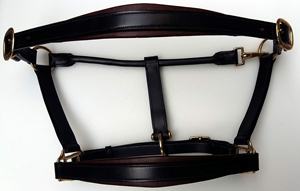 Cabestro de caballo de carreras de cuero estilo sillín inglés equino inteligente con cómodo acolchado suave en la India - Product Image 3