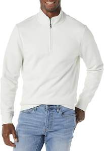 Sudadera de algodón con media cremallera para hombre, de manga larga, cuello simulado, cálida, cómoda, transpirable, para invierno, a la moda - Product Image 6