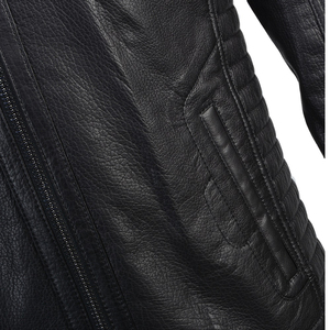 2025 to 2026 Custom OEMODM logo Graphic Printing Full Zip up Leather Long Sleeve Turn-down Collar Plus Size Man <b>jacket</b> for men - Product Image 6