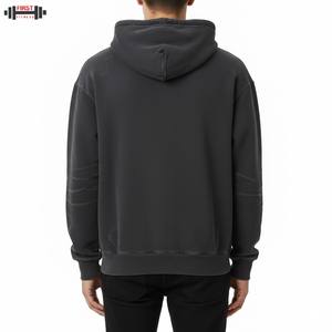 Personalizado 100% algodón polar forrado invierno de alta calidad de los hombres de lujo sudaderas con capucha pulóver Streetwear - Product Image 2