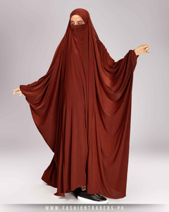 Wholesale Bulk Supplier Comfortable Breathable Polyester One Piece Jilbah Solid Color <b>Modest</b> <b>Sets</b> Muslim Women Jersey Plus Size - Product Image 4