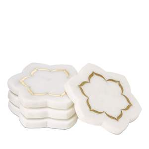 Sous-verres en marbre faits à la main avec aspect poli lisse et structure durable pour le style de table basse moderne - Product Image 1