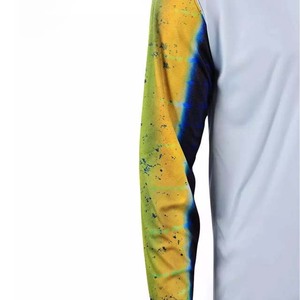 เสื้อตกปลาแขนยาวของผู้ชายผ้าโพลีเอสเตอร์ระบายอากาศแห้งเร็วยูวี100% - Product Image 5