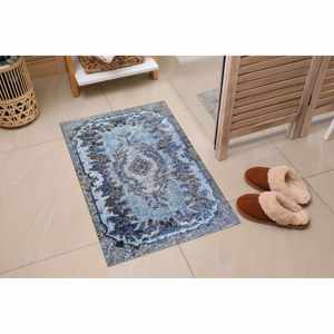 Tapis noir Medallion : style persan turc, tapis d'intérieur doux, tapis fin non tissé - Product Image 5
