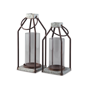 Elegant handcrafted metal candle holder for modern home decor Modern Geometric Wire Metal Candle Stand Piller - Product Image 4