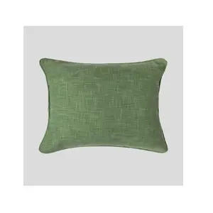 100% coton flammé vert couleur épaissir Stable amovible taies d'oreiller pour canapé décoration forme carrée housses de coussin