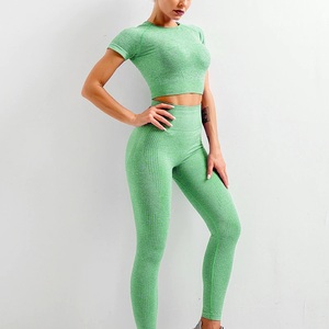 Conjunto de Top Deportivo y Shorts de Yoga de Compresión Transpirable para Mujer, Secado Rápido, Elástico, con Espalda Cruzada, Ropa Deportiva con Forro de Spandex - Product Image 6