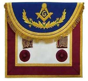 Kivotech Fabricación al por mayor Master Mason Bordado hecho a mano Masonic Regalia Delantal 100% de alta calidad - Product Image 4