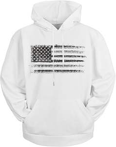 Sweats à capuche graphiques pour hommes USA Flag American Patriotic Long Sleeve Pocket Pullover Sweatshirts - Product Image 1