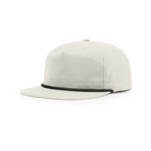 Chapeaux de corde de baseball haute couronne de facture plate de haute qualité Logo personnalisé Patch Snapback Casquette de sport en polyester et nylon vierge Usine du Vietnam - Product Image 6