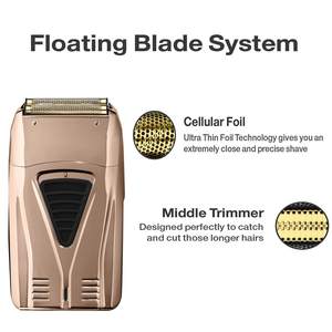 Lot de 2 Lames et Grilles de Rechange pour Rasoir Électrique Or Rose, Lames Doubles et Triples, Lavables, pour le Visage et le Corps - Product Image 5