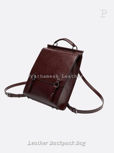 Sac à dos en cuir tanné végétal sécurisé spacieux prix de gros classique fabriqué à la main affaires usine remises en vrac directes - Product Image 5