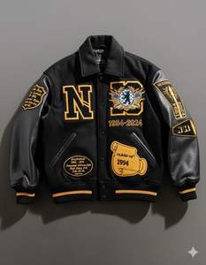 Chaqueta Universitaria de Cuero Vacuno Genuino Quanta International 2026 - Impermeable y Cortavientos |   Personalizable |   Venta al por Mayor en Pakistán - Product Image 4